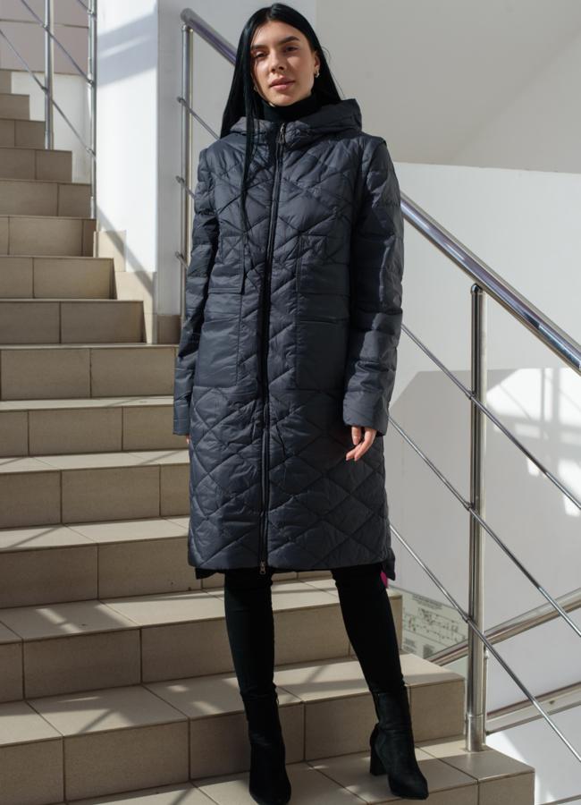 Женский плащ с капюшоном  модель № 22582 в рассрочку