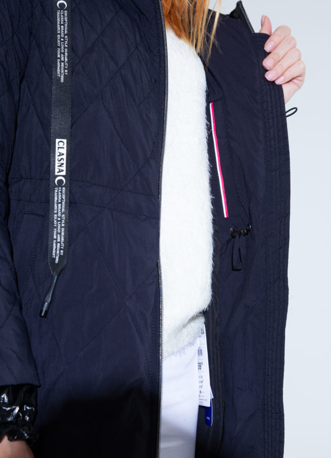 Куртка с капюшоном черного цвета модель № 328 в кредит