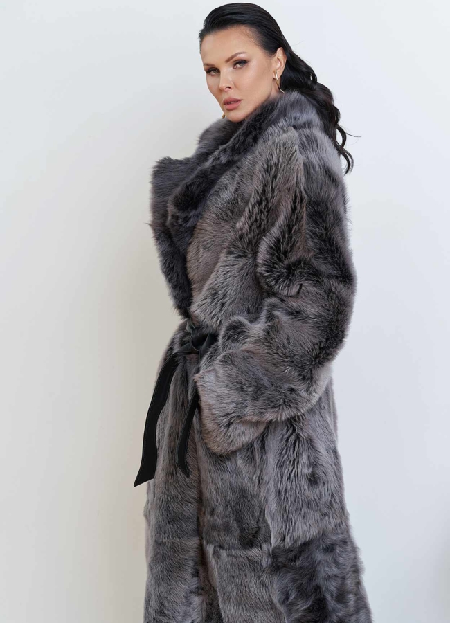 Двухсторонняя натуральная дубленка модель № 28421 в рассрочку