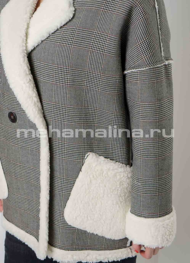 Укороченное пальто oversize модель № 18-41 в рассрочку