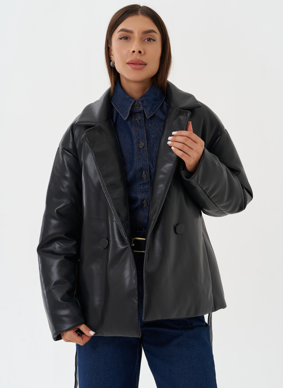 Утепленная куртка с эко мехом