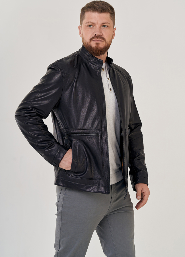 Мужская кожаная куртка  модель № 23145, 80586 в рассрочку