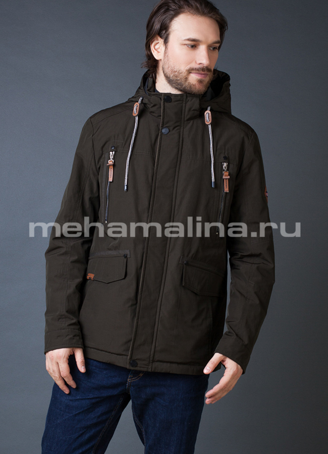 Куртка модель № KP-231 меха малина