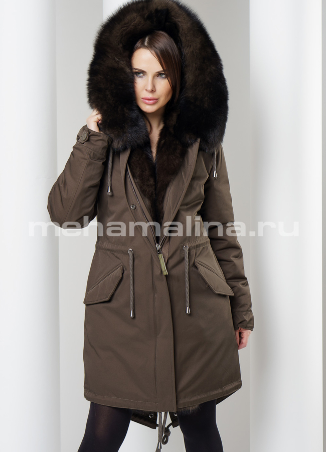Парка с мехом Malina siberian wear модель № 11986 универмаг малина