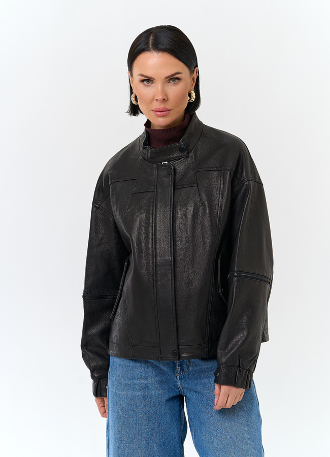 Женская куртка из натуральной кожи модель № 32846 в кредит