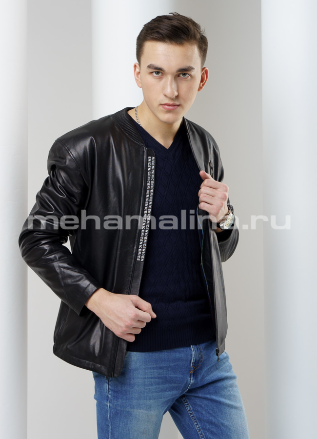 Куртка модель № KP-172 меха малина