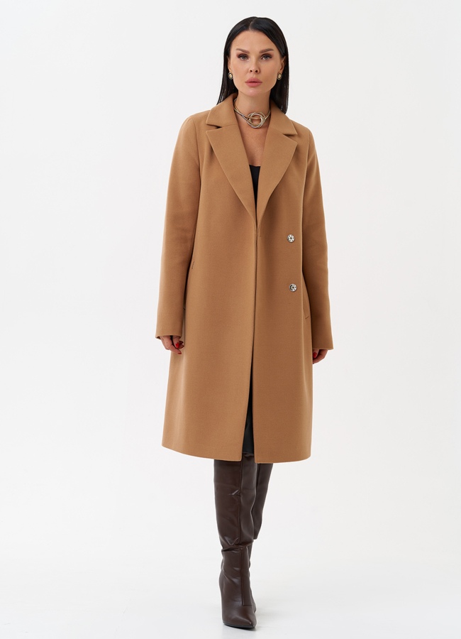 Женское пальто с английским воротником модель № 28890 универмаг малина