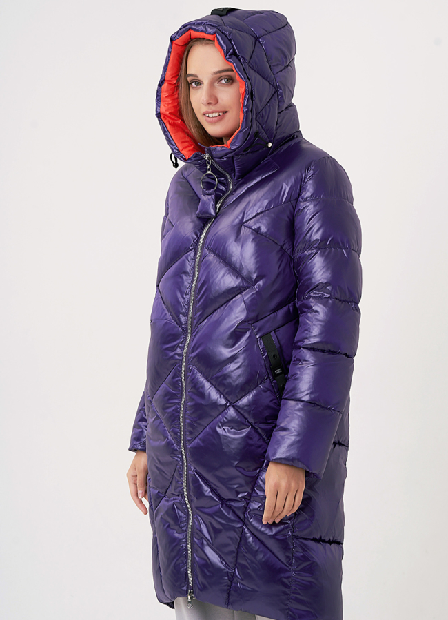 Пуховик на молнии с капюшоном модель № 832 в рассрочку