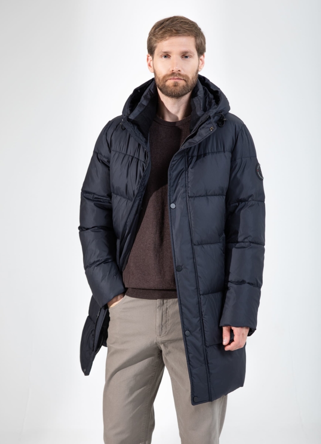 фото Мужской пуховик с капюшоном  модель № 25787