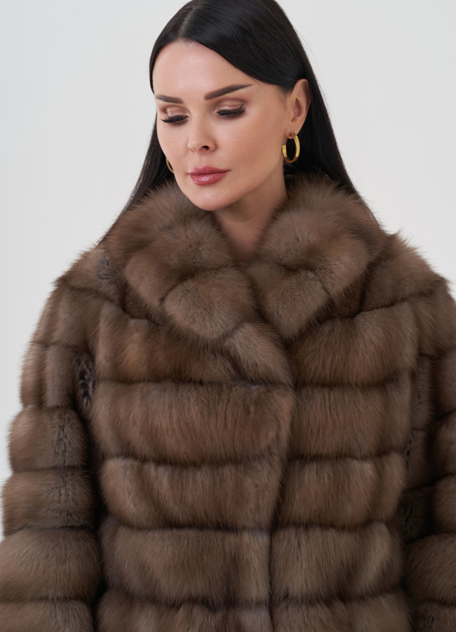 Шуба из куницы  модель № 24641 универмаг малина