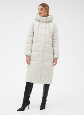 Женский светлый пуховик