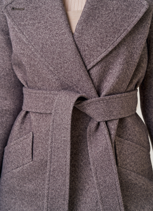 Удлиненное женское пальто  модель № 22946 универмаг малина