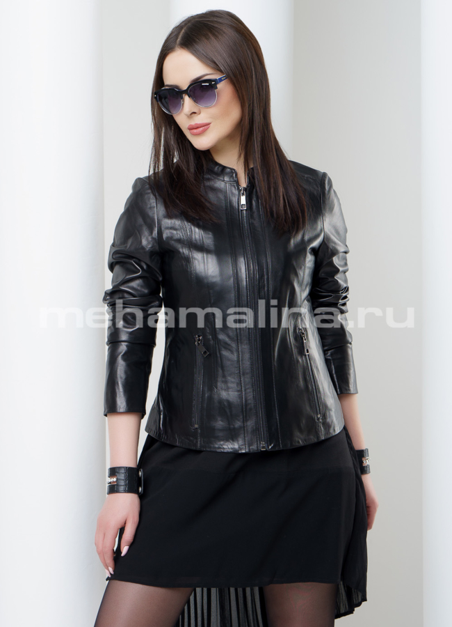 Кожаная куртка модель № K-341 в кредит