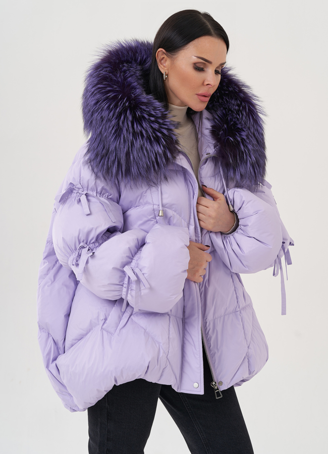 Пуховик женский с капюшоном  модель № 26078 в кредит