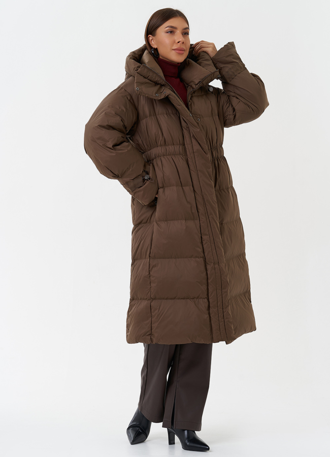 Женский пуховик с капюшоном модель № 28504 универмаг малина