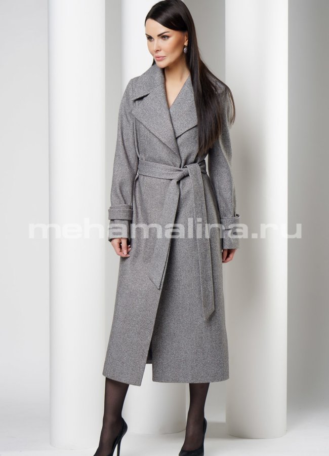 Удлиненное пальто с английским воротником модель № 10877 универмаг малина