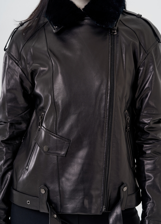 Женская куртка - косуха из натуральной кожи модель № 24083 универмаг малина