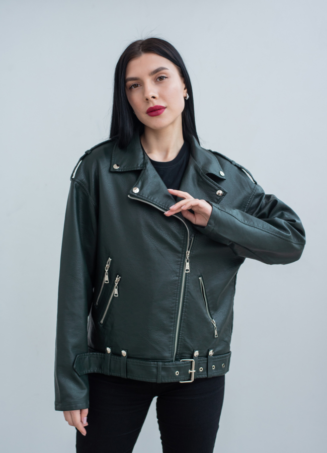 Женская куртка - косуха из эко кожи модель № 22824 в кредит