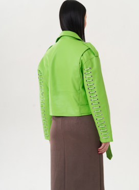 Куртка из эко кожи с английским воротником