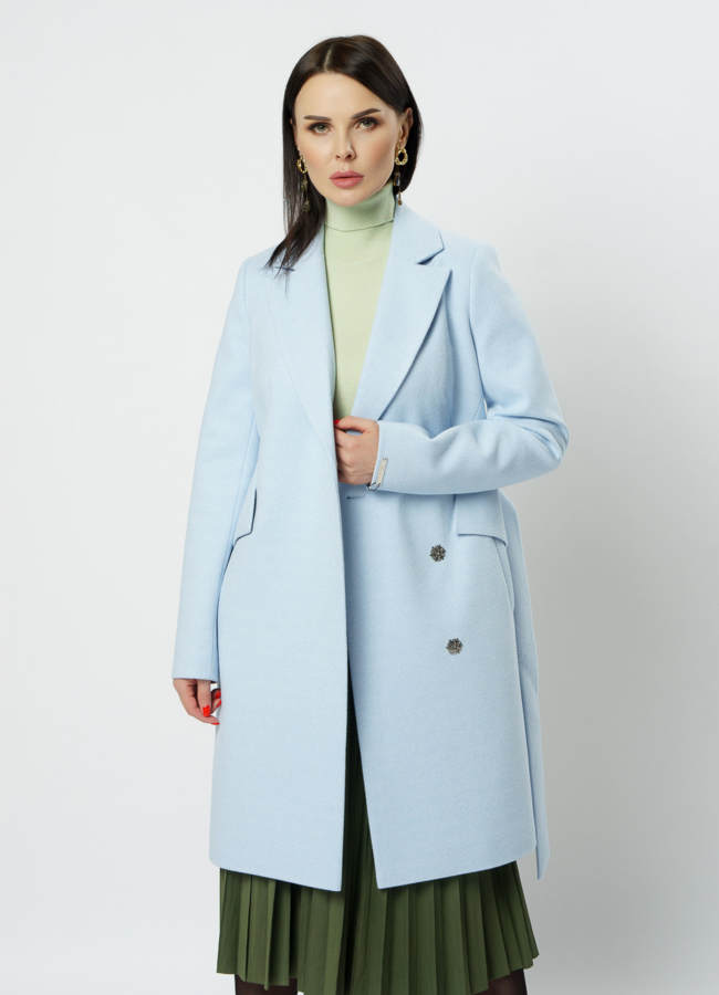 Женское приталенное пальто модель № 049/4 универмаг малина