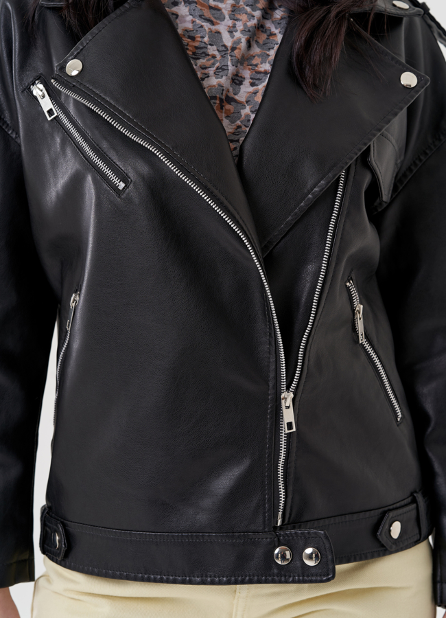 Женская куртка косуха из эко кожи  модель № 24032 универмаг малина