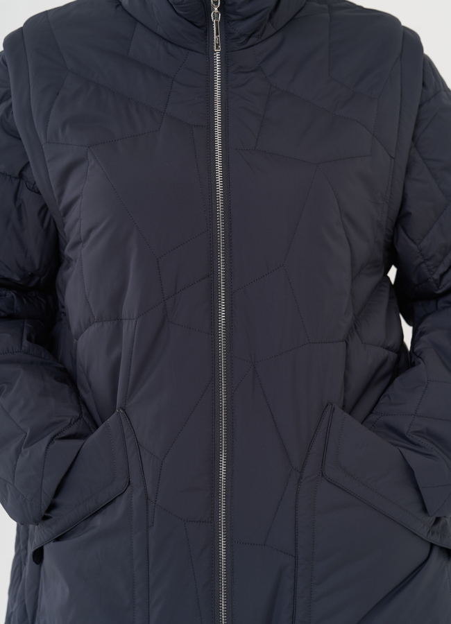 Стеганый пуховик с накладными карманами модель № 27010 универмаг малина