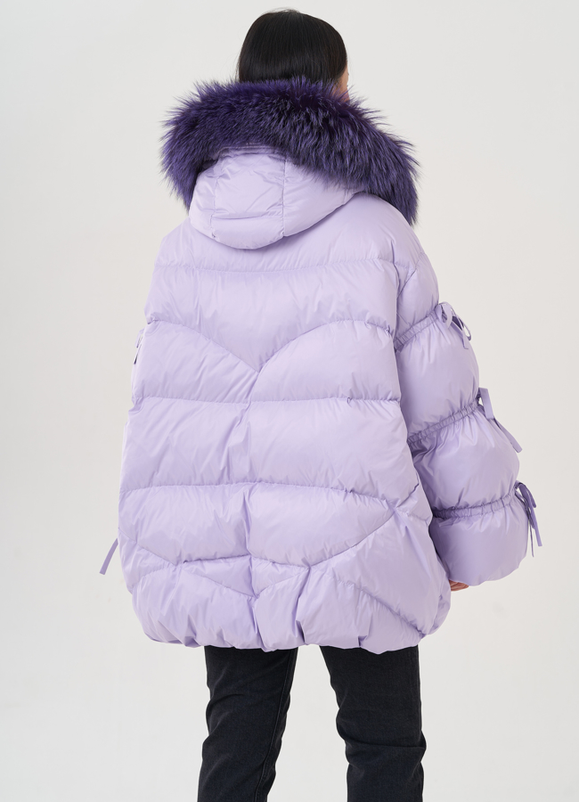 Пуховик женский с капюшоном  модель № 26078 универмаг малина