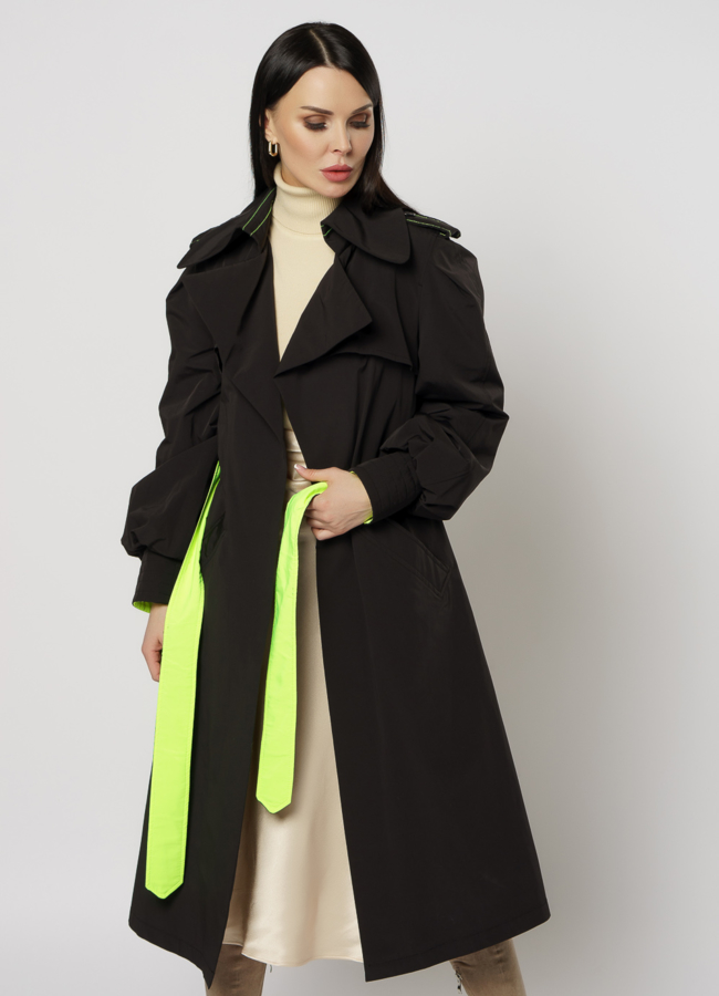 Плащ женский с английским воротником и поясом модель № 20461 универмаг малина