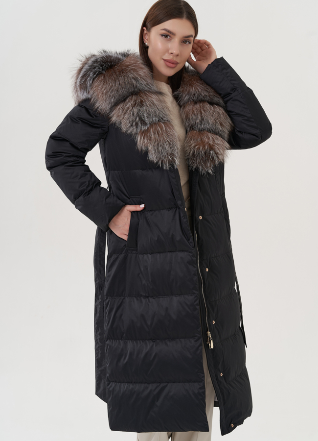 Женский пуховик с капюшоном  модель № 22083 в кредит