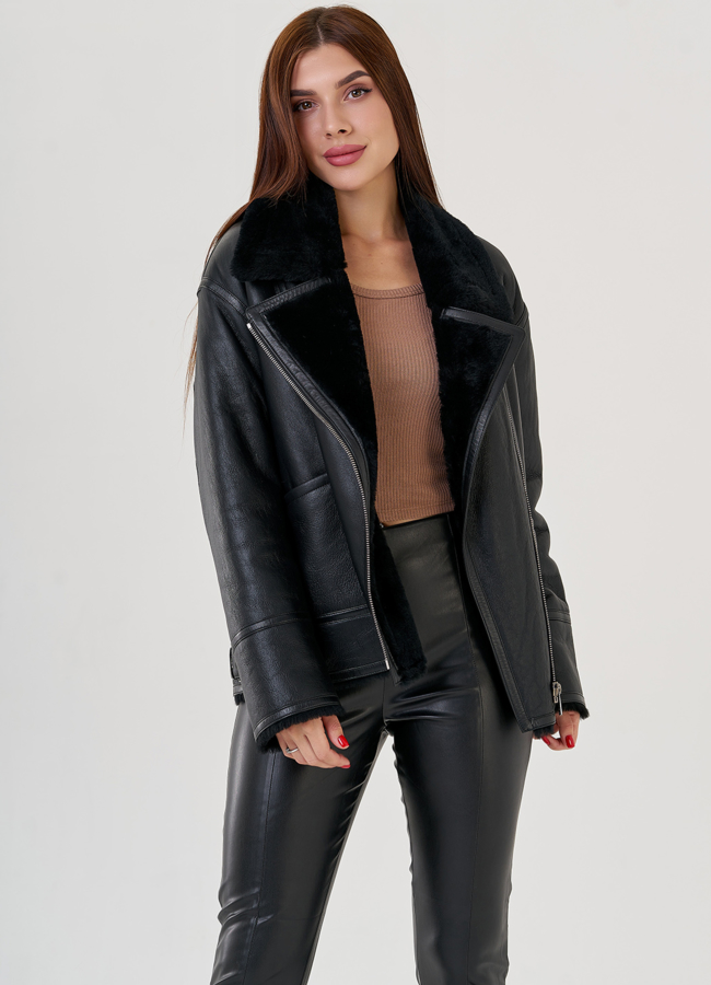 фото Женская дубленка косуха   модель № 844360