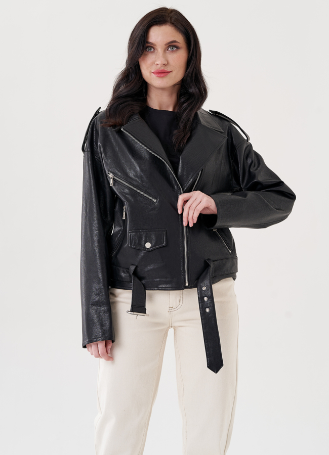 Куртка косуха из эко кожи  модель № 24444 в кредит