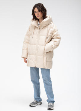 Женский пуховик с капюшоном 