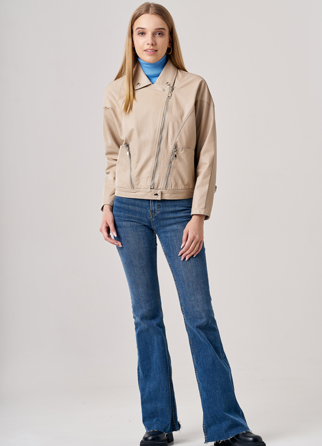 Женская куртка из искусственной кожи модель № 830-1 универмаг малина