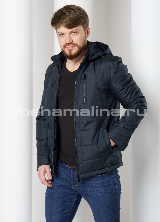 Куртка на молнии со съемным капюшоном модель № 1912 универмаг малина
