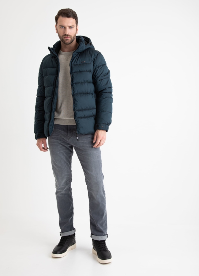 Мужской пуховик с капюшоном  модель № 25903 в кредит