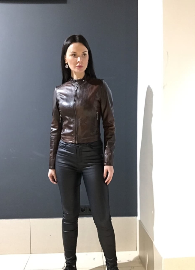 Куртка из эко кожи  модель № 8090 в рассрочку