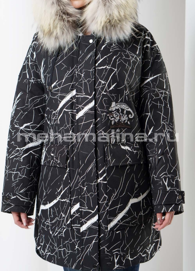 Парка меховая  модель № П-169 универмаг малина
