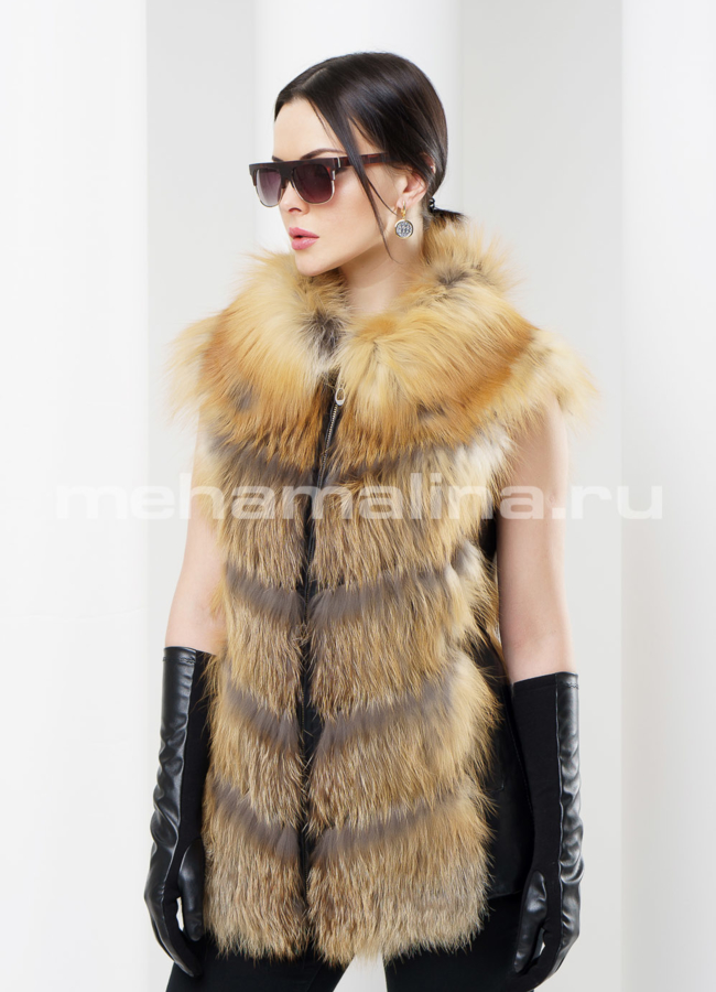 фото Жилет из лисы модель № M-97