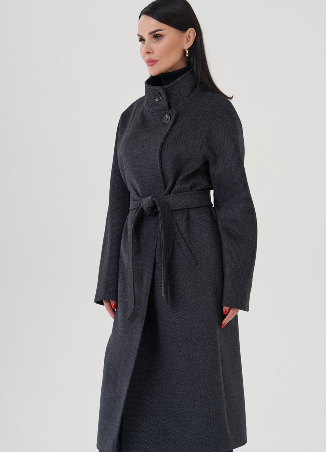 Пальто женское в цвете графит модель № 24756 универмаг малина