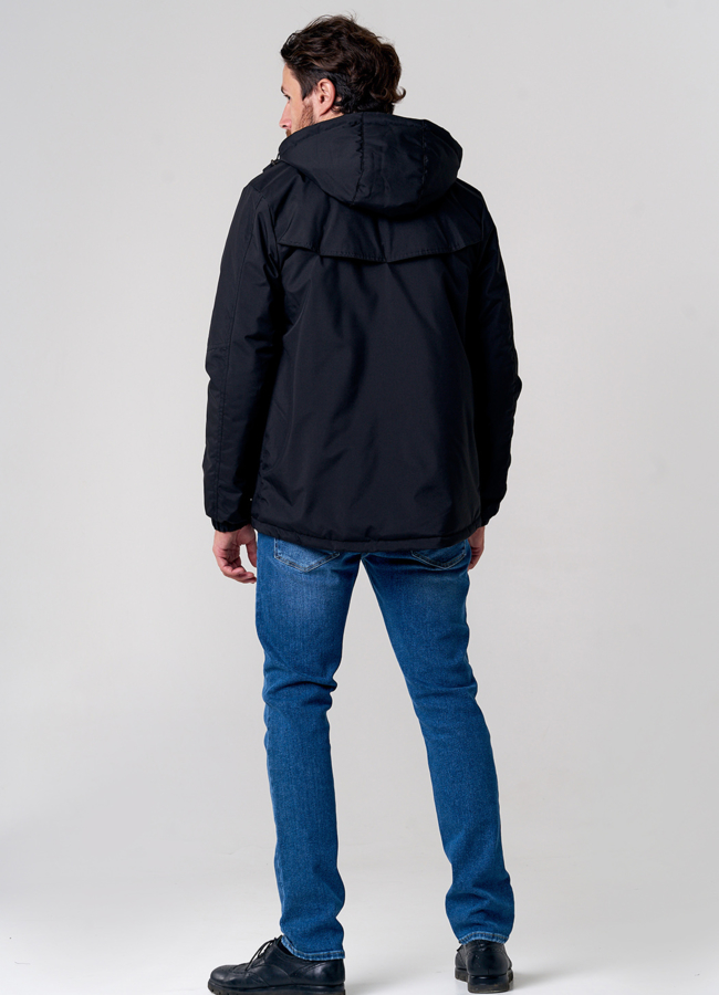 Мужская утепленная куртка с капюшоном модель № 159-01 в кредит