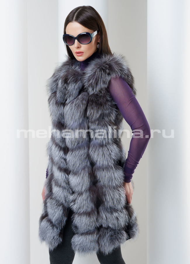 Жилет из чернобурки модель № M-130 в рассрочку