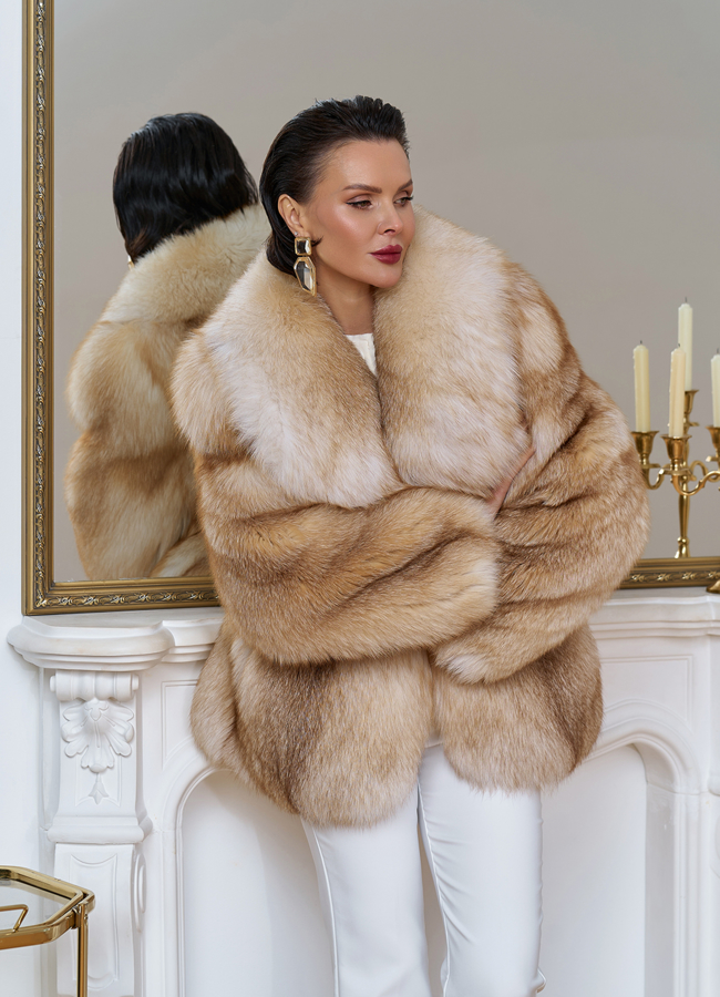 фото Куртка из лисы модель № 32014