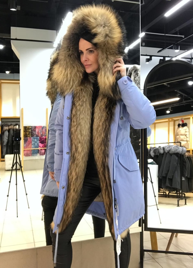 Меховая парка Malina Siberian модель № Malina 9714A-01 [S] меха малина