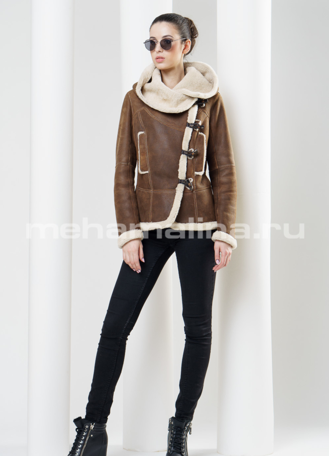 Дубленка укороченная модель № D-141 в рассрочку