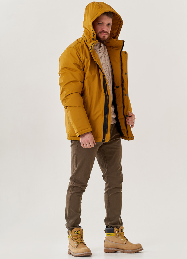 Пуховик мужской  с капюшоном  модель № 79626 в рассрочку