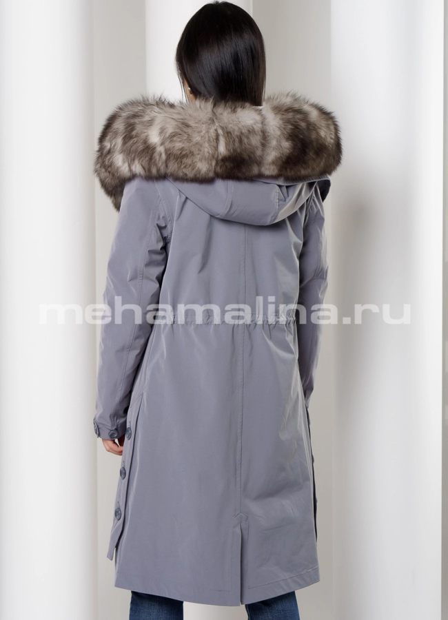 фото Женская парка с меховой отделкой модель № 3952