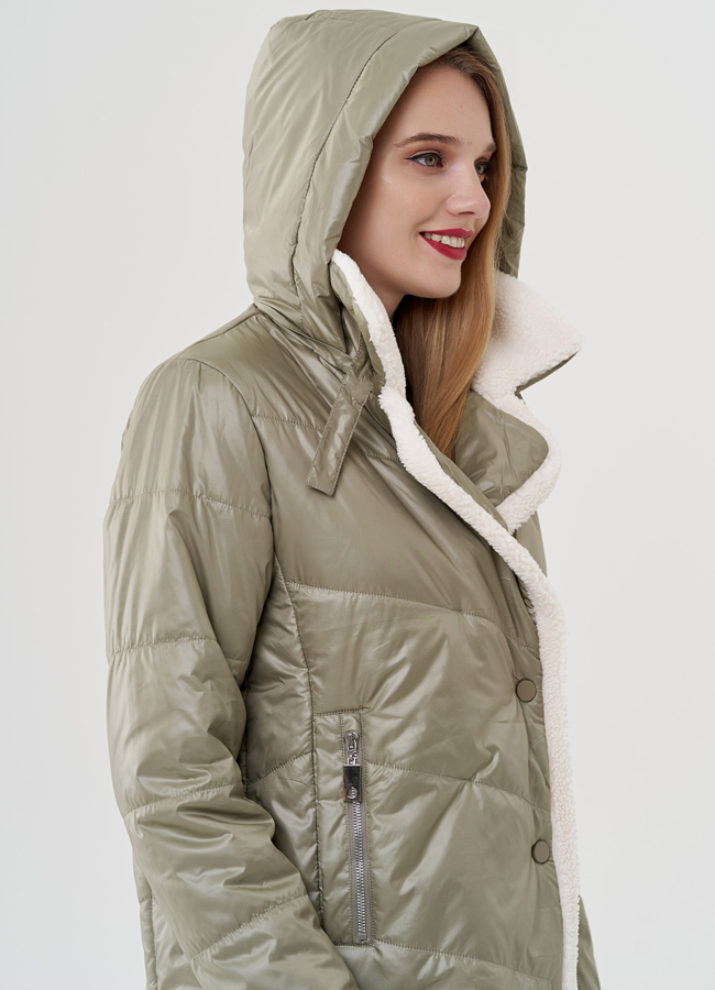 Женская куртка в светло-зеленым цвете модель № 81220 в кредит