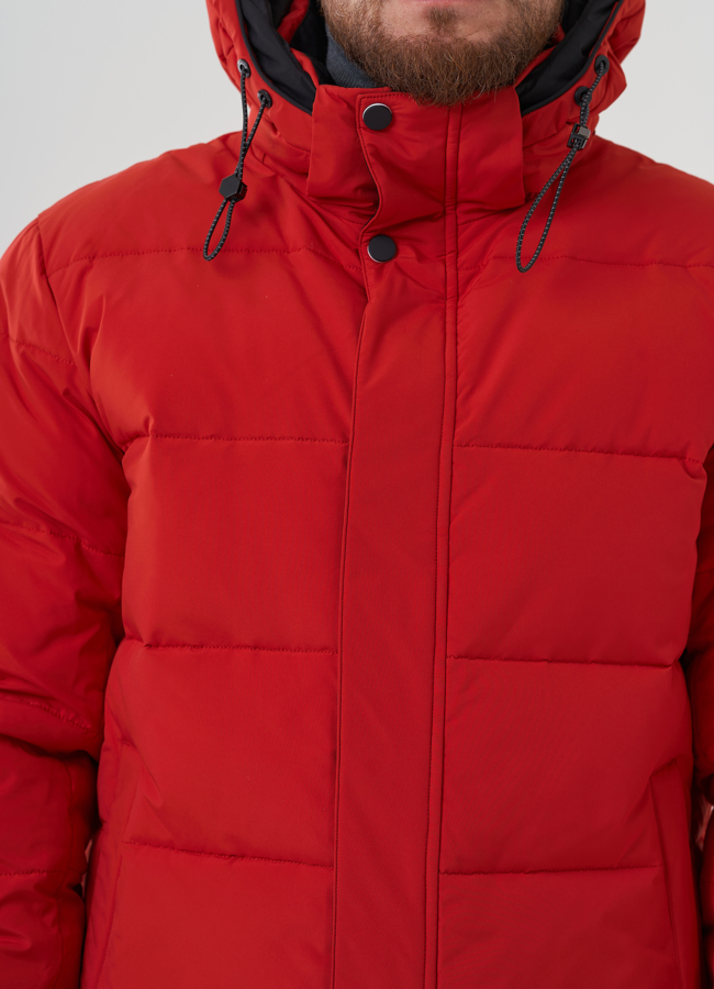 Мужской пуховик с капюшоном  модель № 81489 универмаг малина