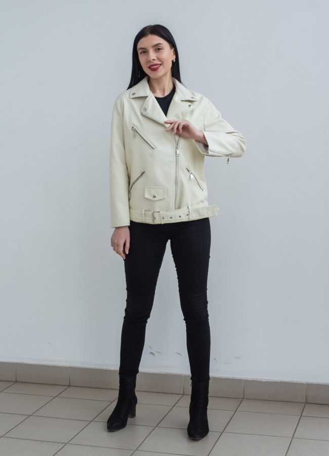 Женская куртка - косуха из эко кожи модель № 22819 универмаг малина