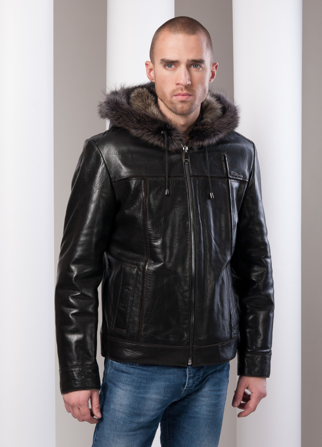 Кожаная дубленка  модель № DM-39 в кредит Кожаная дубленка  модель № DM-39 в кредит